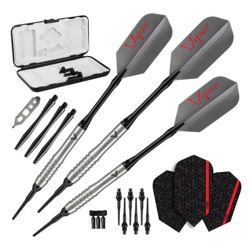 Viper V-Factor Darts 90% Tungsten Soft Tip Darts Shark Fin Barrel 20 Grams