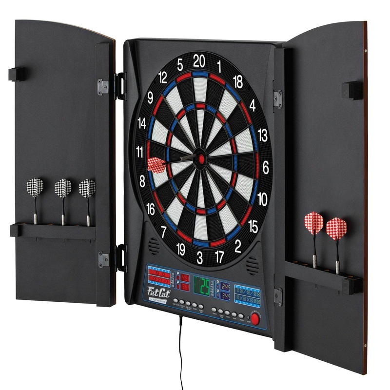 [OPEN BOX]  Fat Cat Electronx Electronic Dartboard, 13.5″ Compact Target