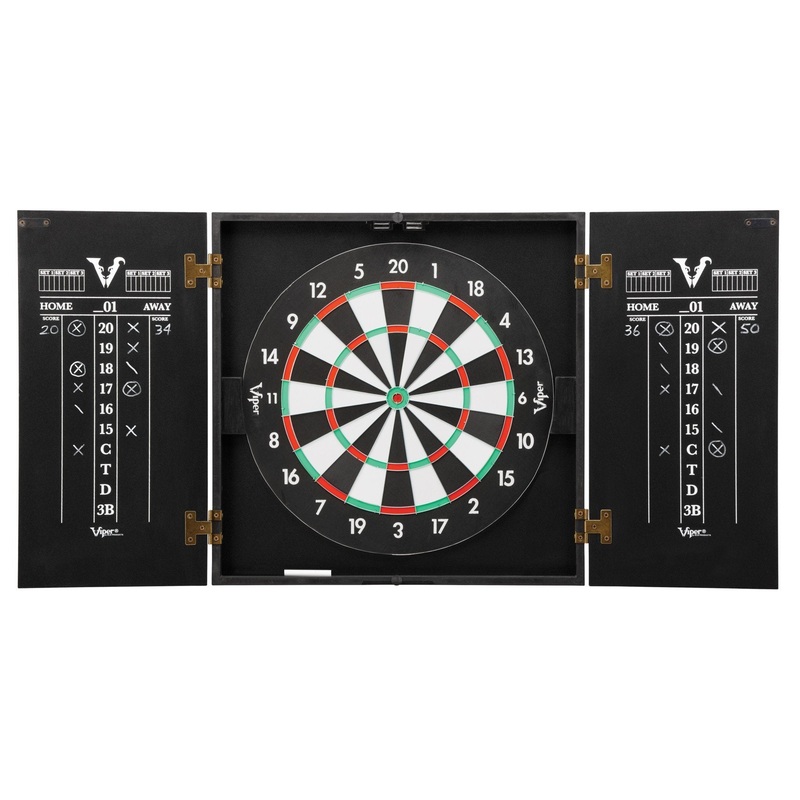 [OPEN BOX]  Viper Hideaway Dartboard Cabinet with Reversible Traditional and Baseball Dartboard