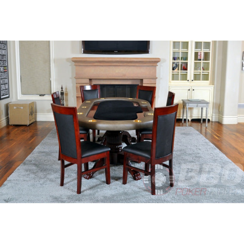 BBO Poker Tables Mahogany Dining Chairs