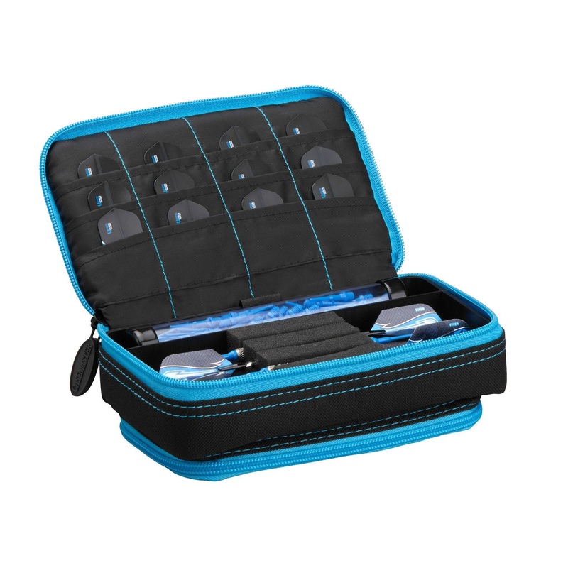 [OPEN BOX]  Casemaster Plazma Plus Dart Case Black with Blue Trim and Phone Pocket