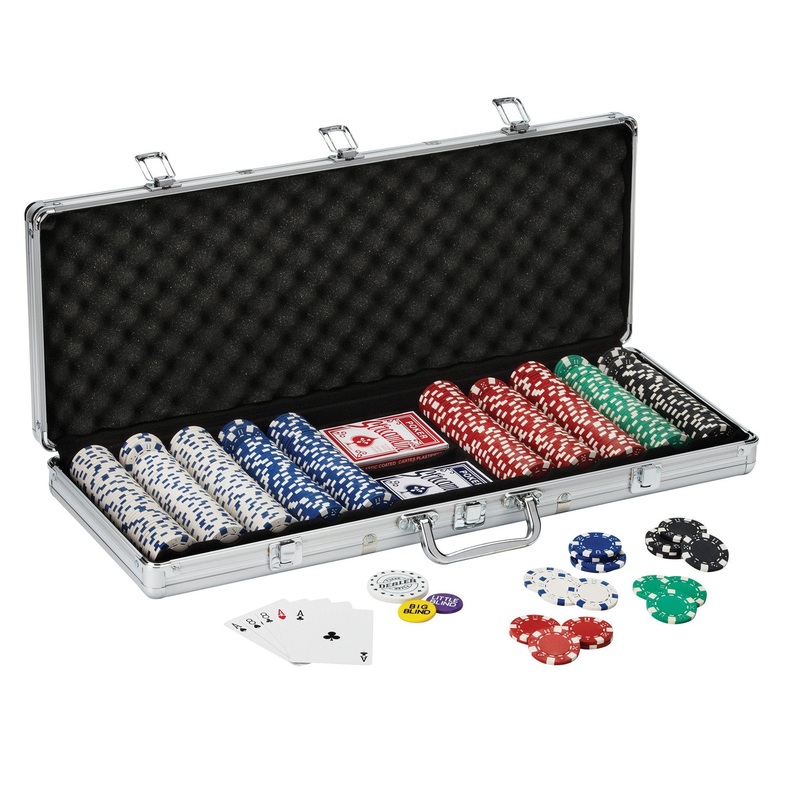 [OPEN BOX]  Fat Cat 500Ct Texas Hold’Em Poker Chip Set