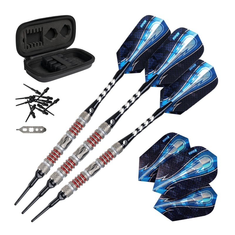 [OPEN BOX]  Viper Astro Darts 80% Tungsten Soft Tip Darts Red Rings 18 Grams