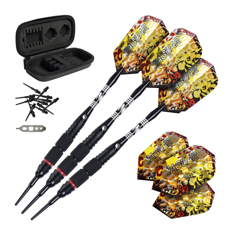 [OPEN BOX]  Viper Jaguar Darts 80% Tungsten Soft Tip Darts 2 Knurled Rings 18 Grams