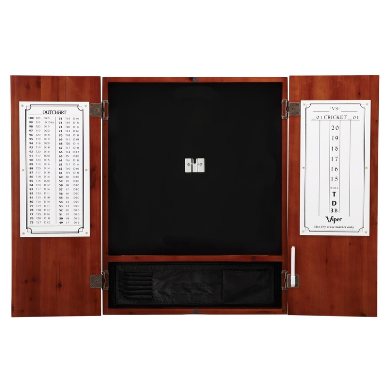 [OPEN BOX]  Viper Metropolitan Cinnamon Steel Tip Dartboard Cabinet