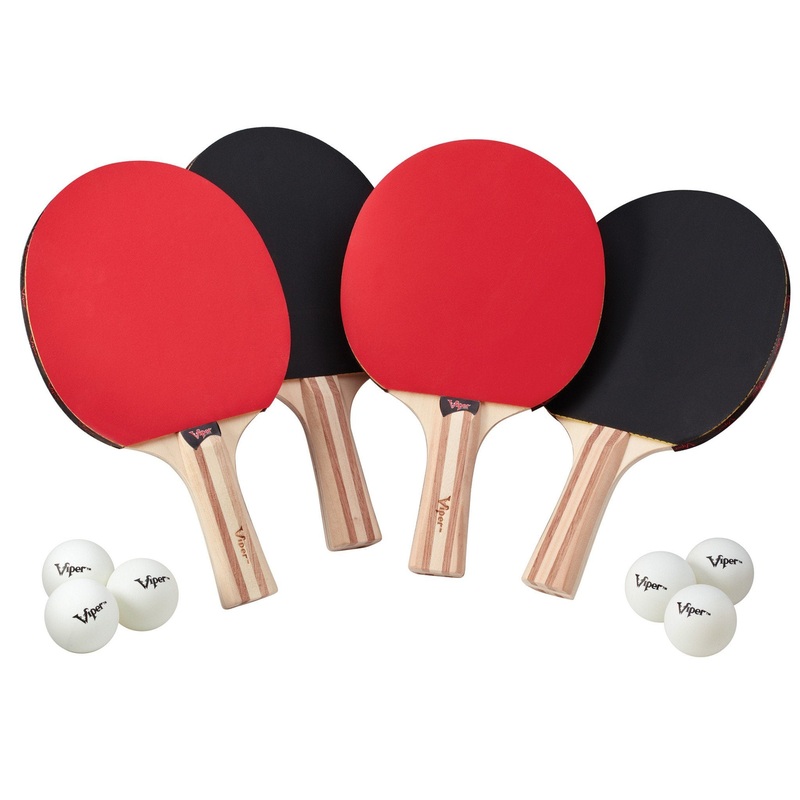 [OPEN BOX]  Viper Two Star Tennis Table Four Racket and Six Ball Set