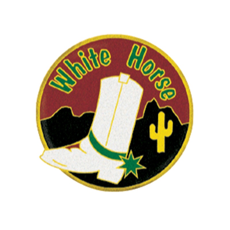 Tournament Pins White Horse