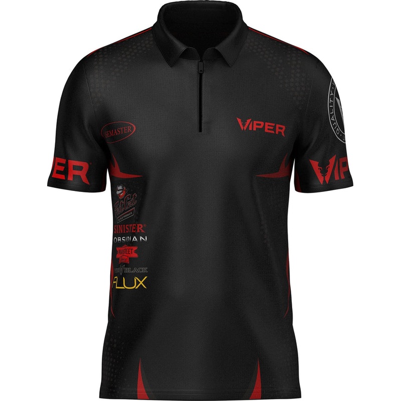 Viper Dart Player Shirt Black and Red