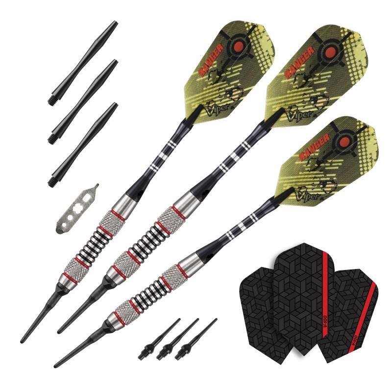 Viper Ranger Darts 80% Tungsten Soft Tip Darts Red Rings