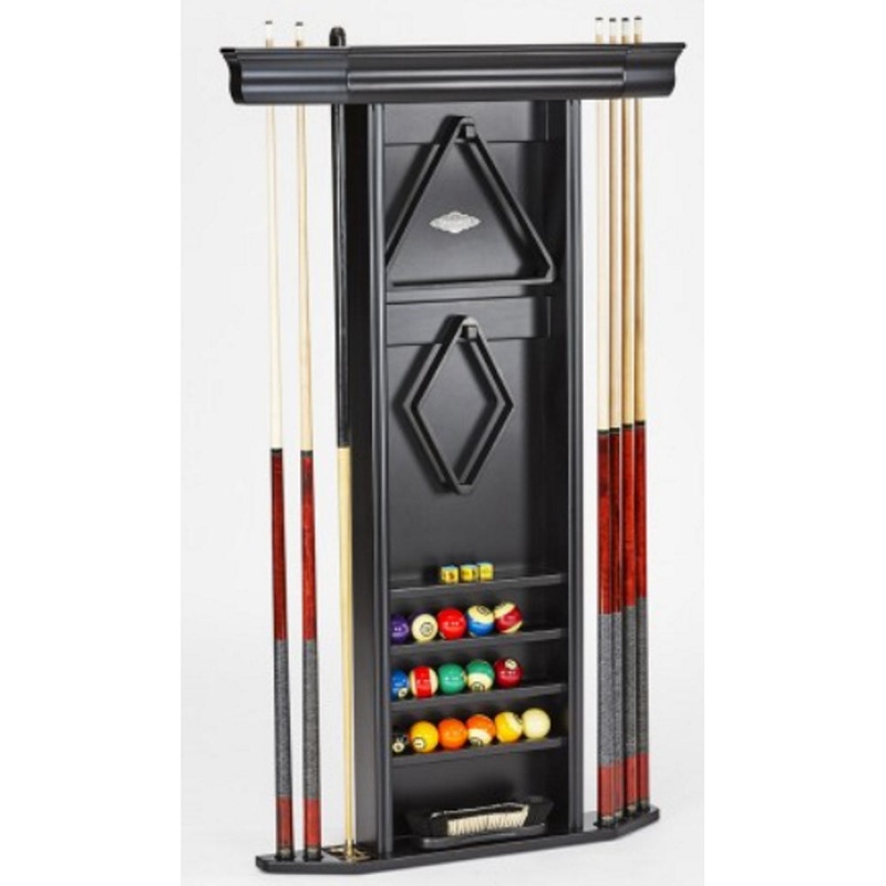 Brunswick Heritage Wall Cue Rack in Matte Black Finish