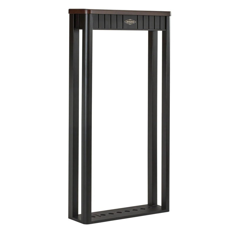 Brunswick The Henderson Cue Rack – Two Tone Matte Black / Walnut