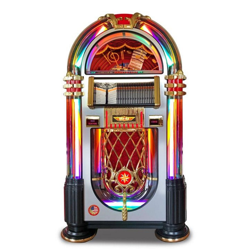 ‘NEW’ ROCK-OLA BUBBLER CD JUKEBOX CRYSTAL EDITION