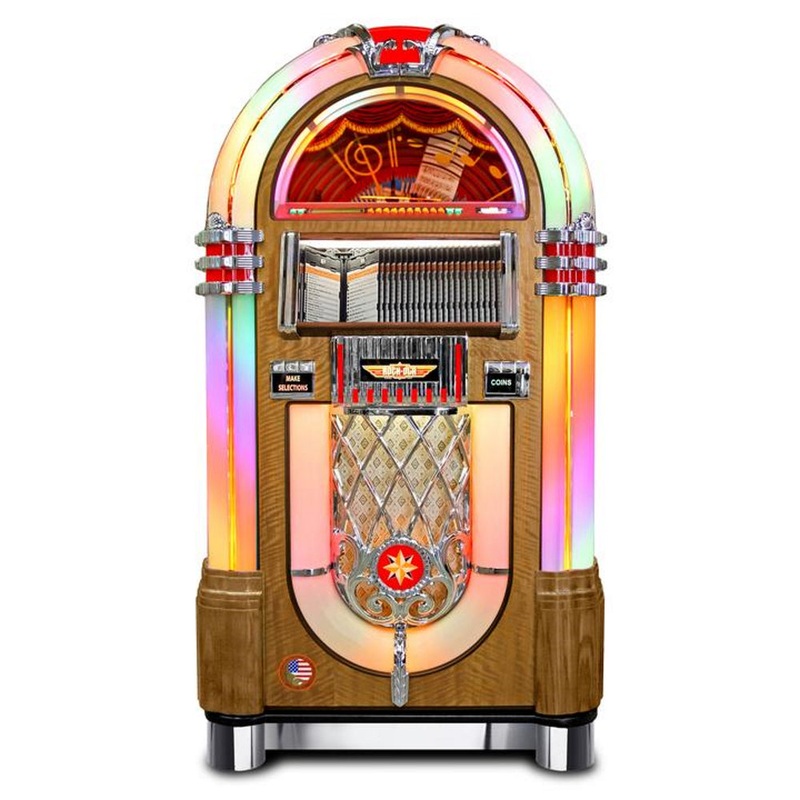 ROCK-OLA BUBBLER CD JUKEBOX IN LIGHT OAK