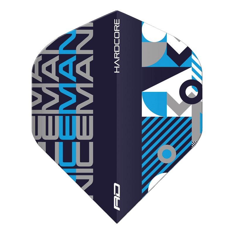 RED DRAGON – Hardcore Iceman Stack Black & Blue Dart Flights