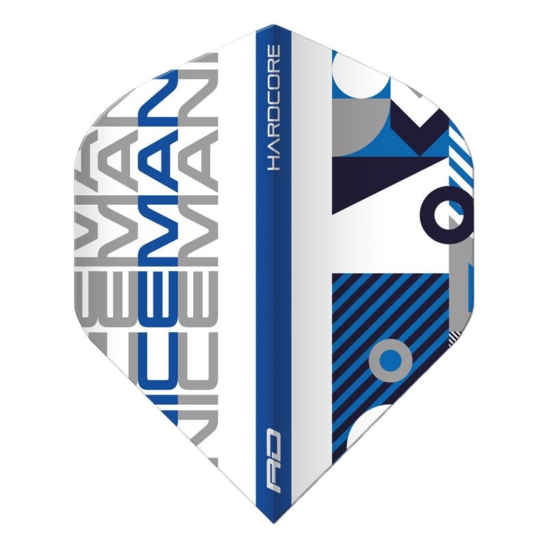 RED DRAGON – Hardcore Iceman Stack White & Blue Dart Flights