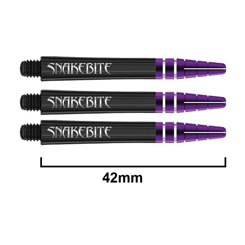RED DRAGON – Peter Wright “Snakebite” Nitrotech Shafts – Black and Purple – Medium