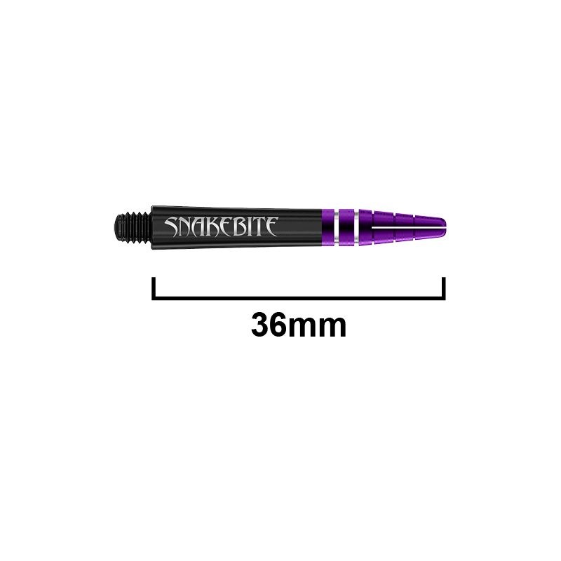RED DRAGON – Peter Wright “Snakebite” Nitrotech Shafts – Black and Purple – Short