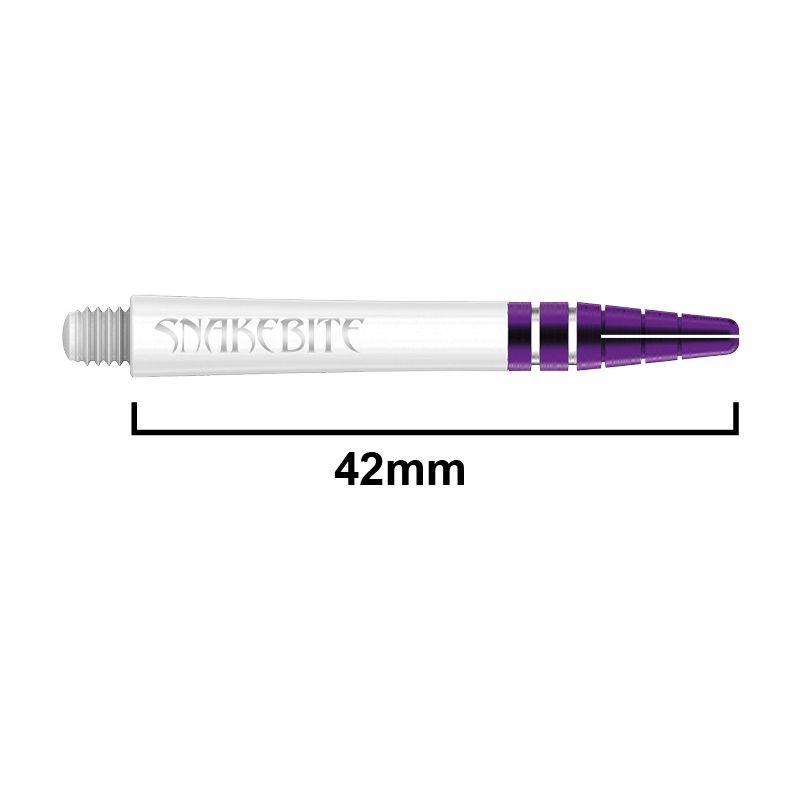 RED DRAGON – Peter Wright “Snakebite” Nitrotech Shafts – White and Purple – Medium