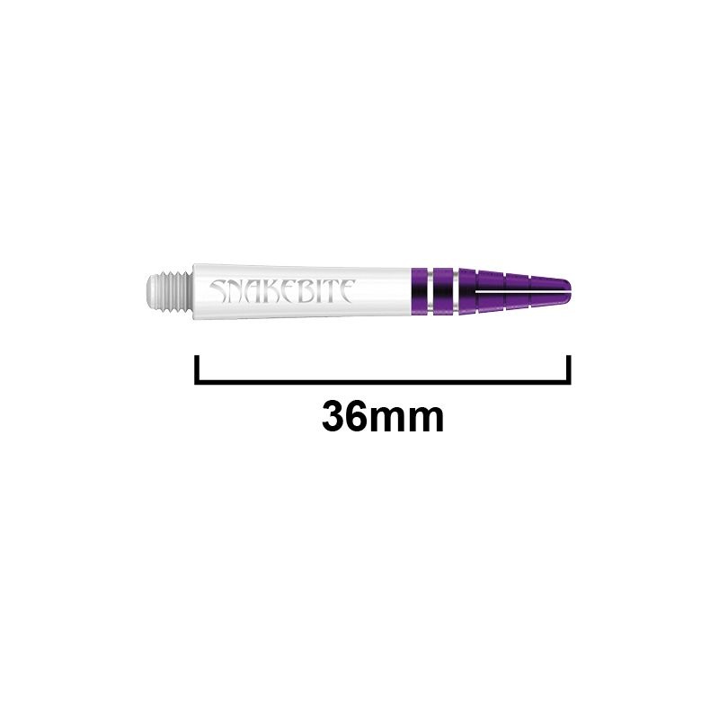 RED DRAGON – Peter Wright “Snakebite” Nitrotech Shafts – White and Purple – Short