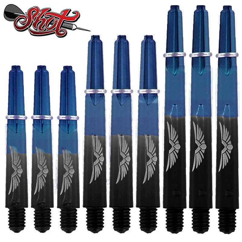 SHOT – Eagle Claw Dart Shafts – CLEAR BLACK/BLUE
