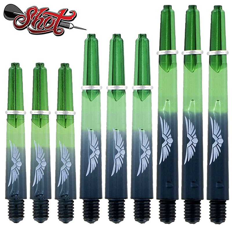 SHOT – Eagle Claw Dart Shafts – CLEAR BLACK/GREEN
