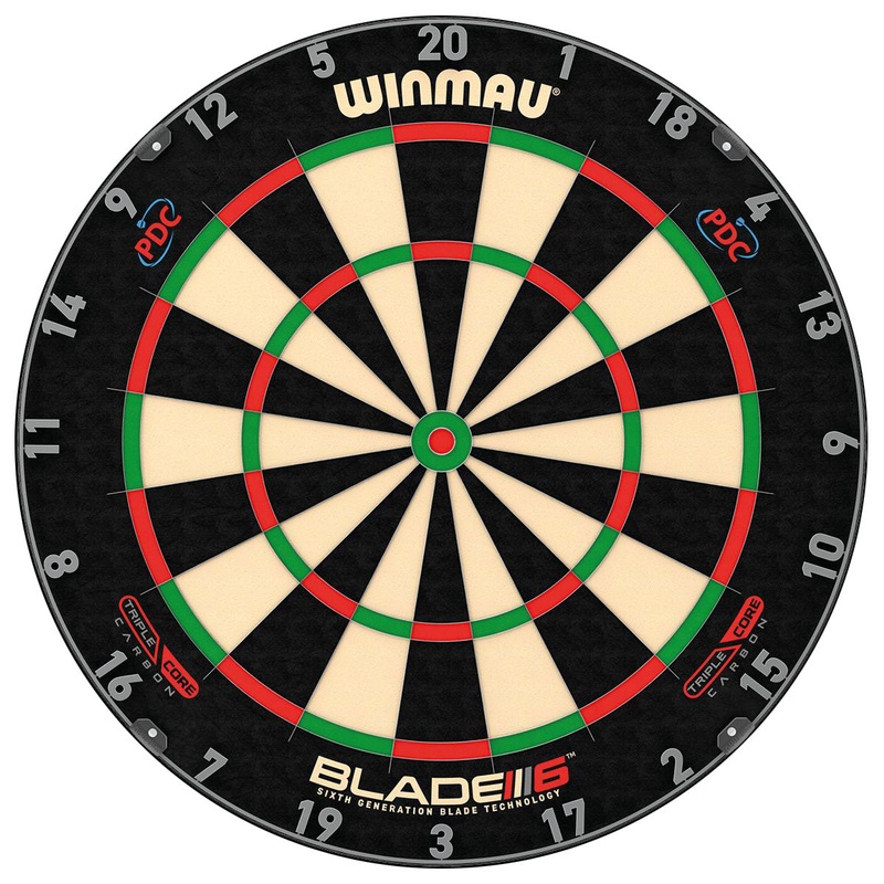 WINMAU Blade 6 TRIPLE CORE Championship Dartboard – PDC Edition – As Seen On TV