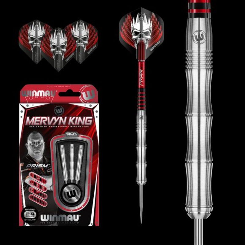 WINMAU Mervyn King Darts – Natural 90% Tungsten – 24g
