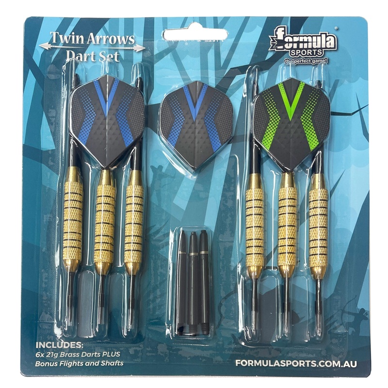 FORMULA – TWIN ARROWS Brass Darts and Accessories Twin Pack – 21g
