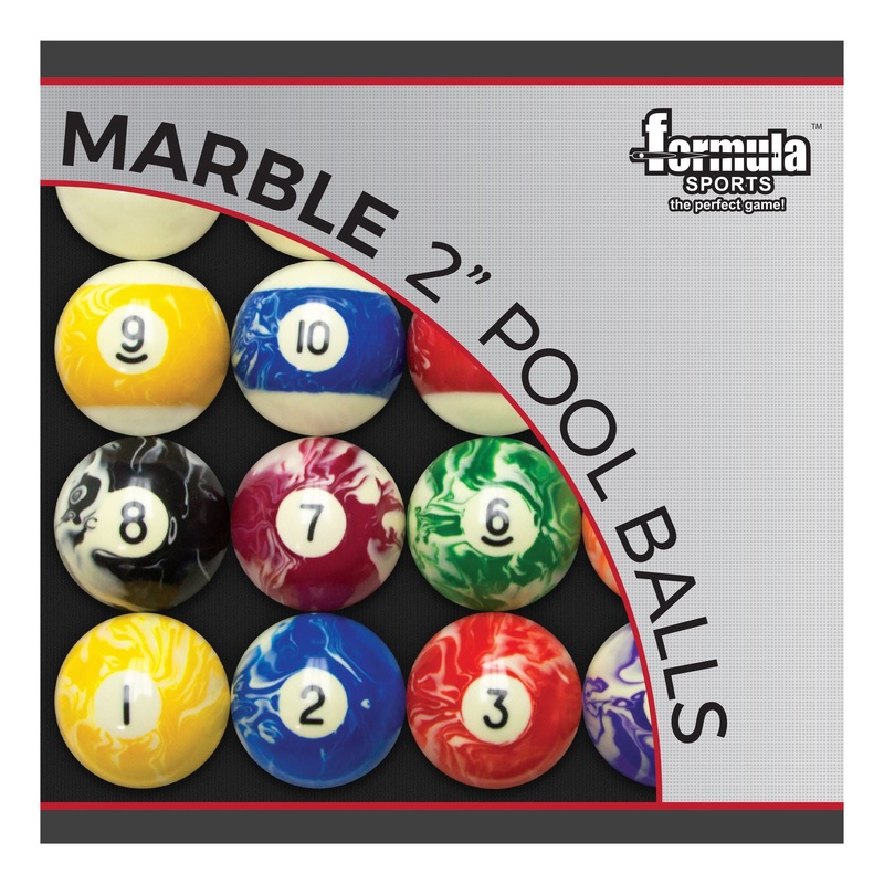 Marble Pool Balls Boxed 2″
