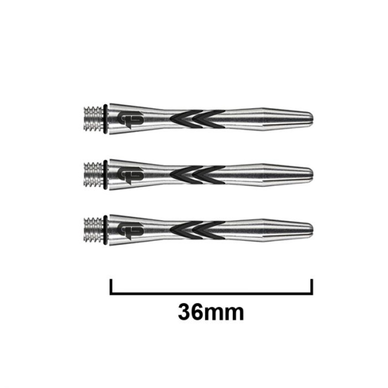 RED DRAGON Gerwyn Price ICEMAN V-Groove Aluminium Shafts – Short – Black