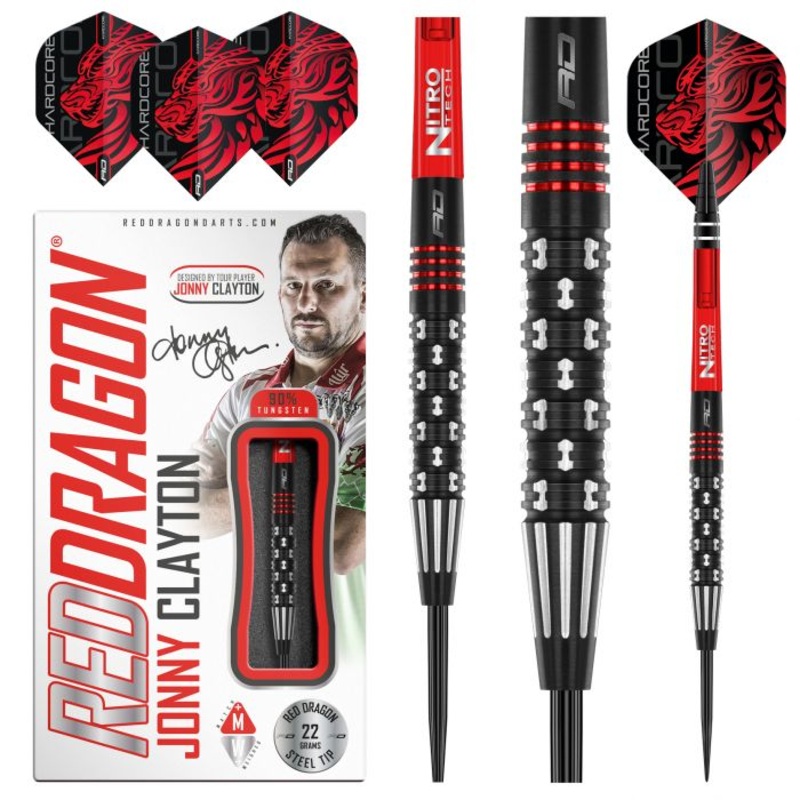 RED DRAGON – Jonny Clayton Premier League Darts – 90% Tungsten – 22g
