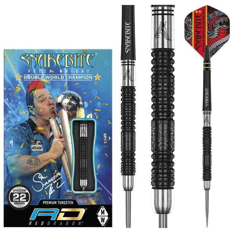 RED DRAGON – Peter Wright Double WC SE Black Darts – 20g