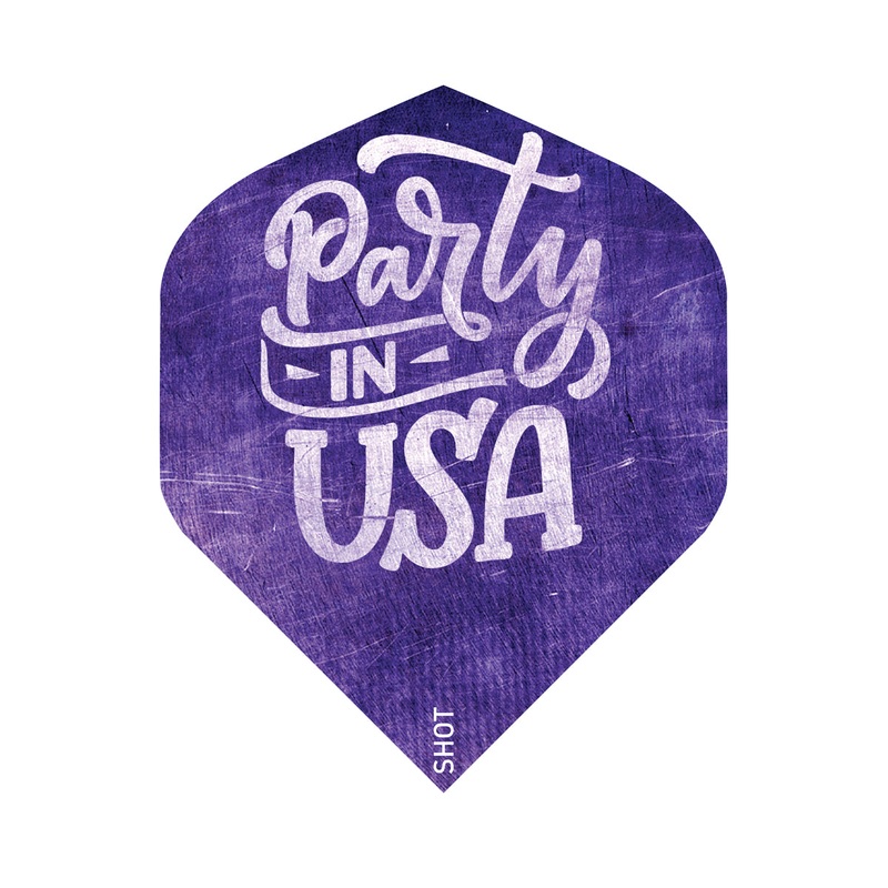 SHOT – Americana Party On Dart Flight Set – Small Standard