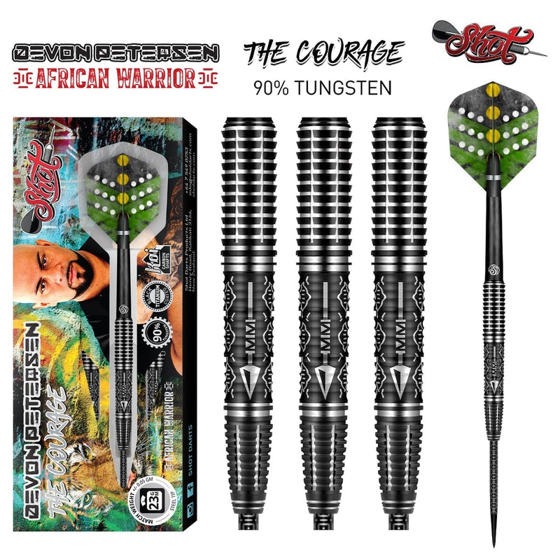 SHOT – Devon Petersen Courage Darts – 90% Tungsten – 24g