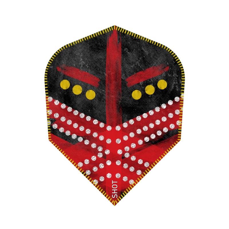 SHOT – Devon Petersen Greatness Dart Flights  – 100M Red – Small Standard