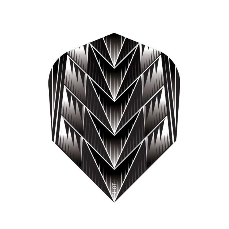 SHOT Tribal Weapon Flights Black – 100 Micron Std Small