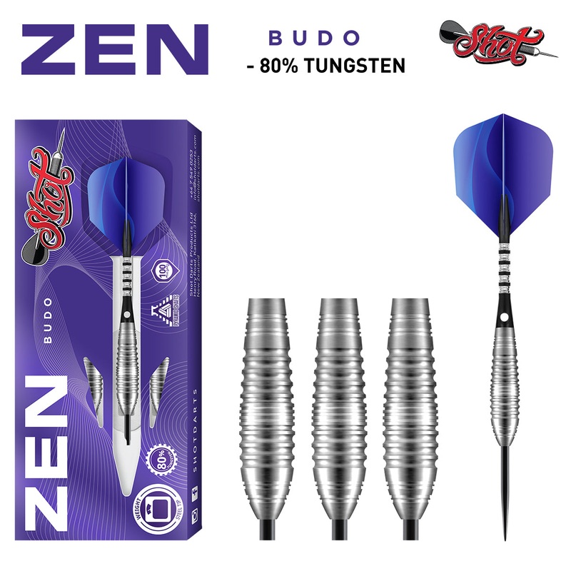 SHOT – Zen Budo Steel Tip Dart Set – 80%Tungsten – 24g