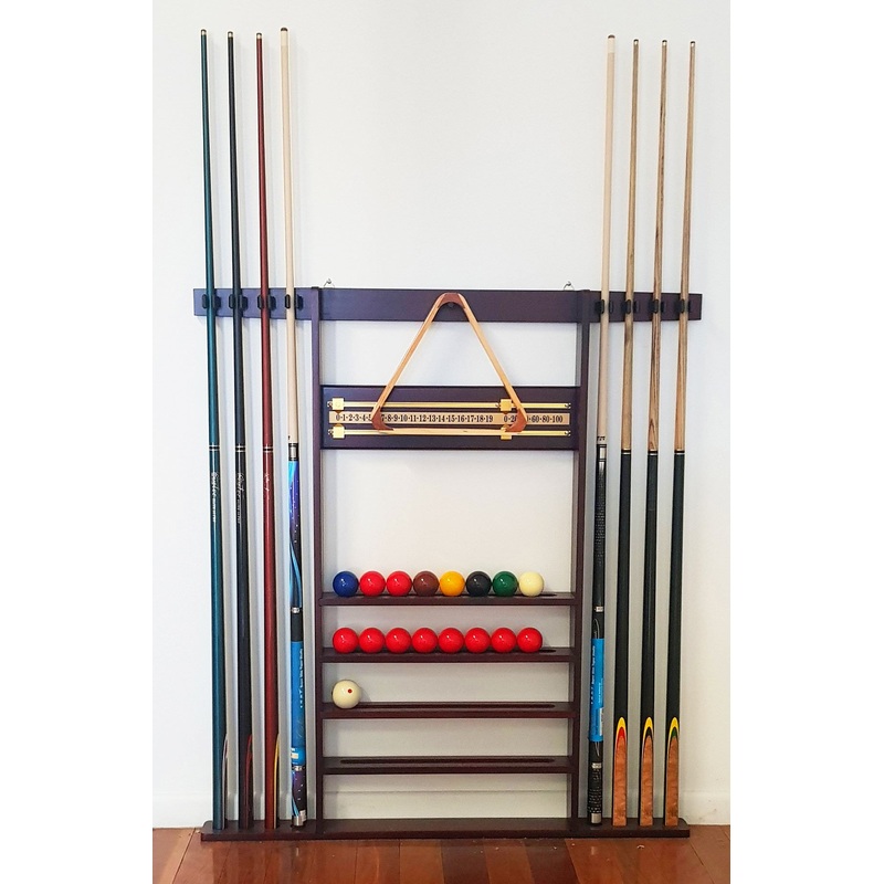 Combi Cue Rack – MAHOGANY