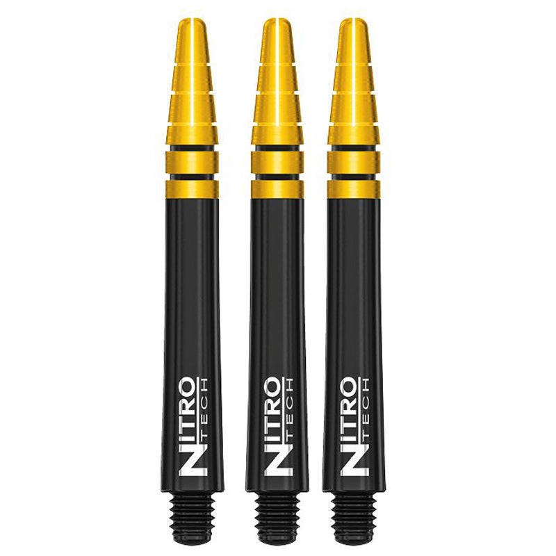 RED DRAGON – Nitrotech Composite Dart Shafts – 42mm Medium Black & Gold
