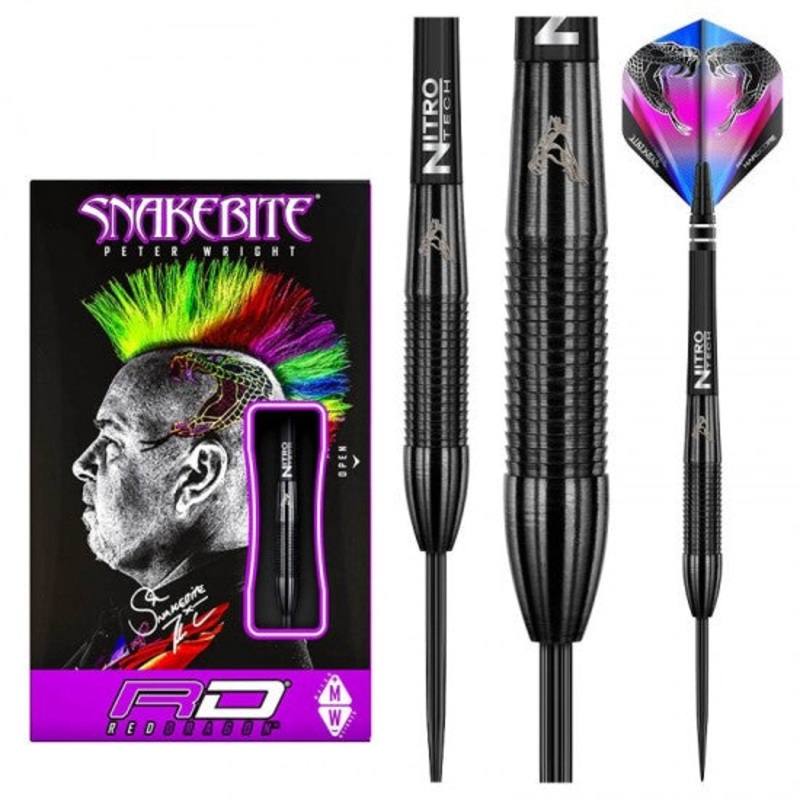Red Dragon Peter Wright Snakebite GEN3 Black Darts 22g