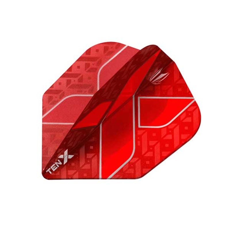 Target TEN-X Dart Flights – Low Drag Anti Deflection – Red