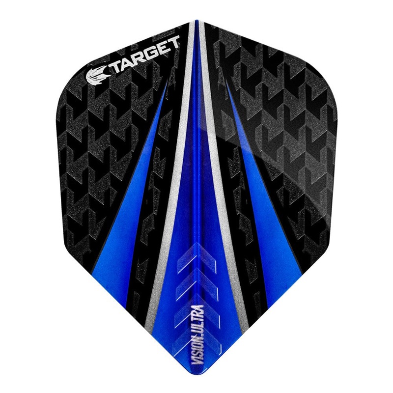 TARGET –  Vision Ultra Blue Three Fin NO6 Flights – 100 Micron
