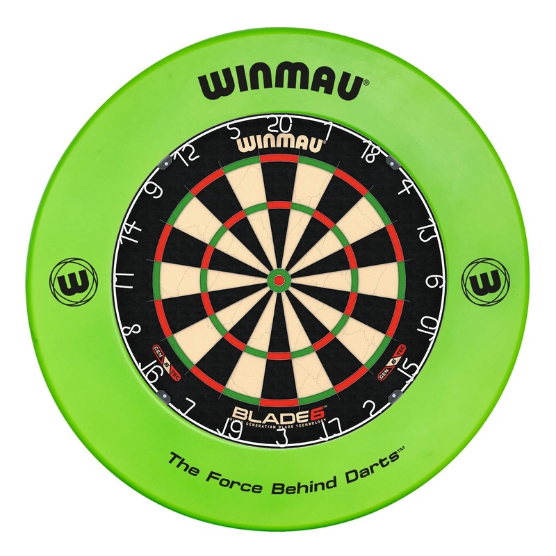 WINMAU – BLADE 6 Dartboard & GREEN Surround DEAL