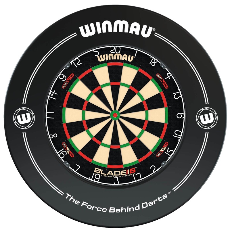 WINMAU – Blade 6 DUAL CORE Dartboard & BLACK Surround DEAL