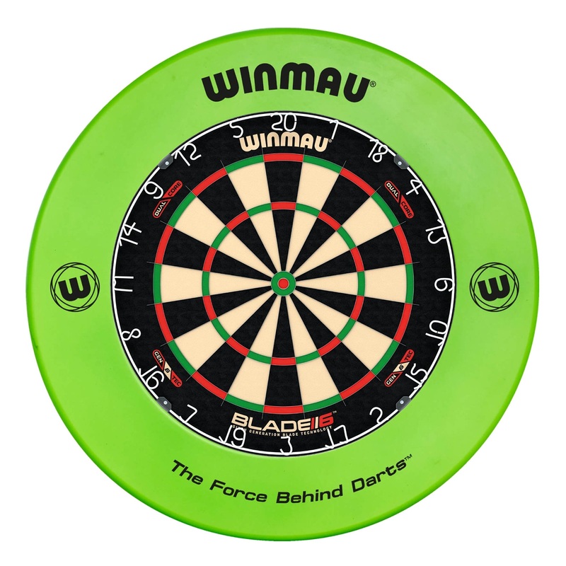 WINMAU – Blade 6 DUAL CORE Dartboard & GREEN Surround DEAL