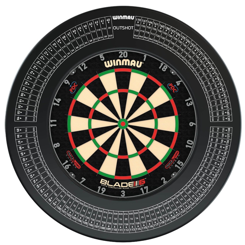 WINMAU – Blade 6 TRIPLE CORE Dartboard & OUTSHOT Surround DEAL