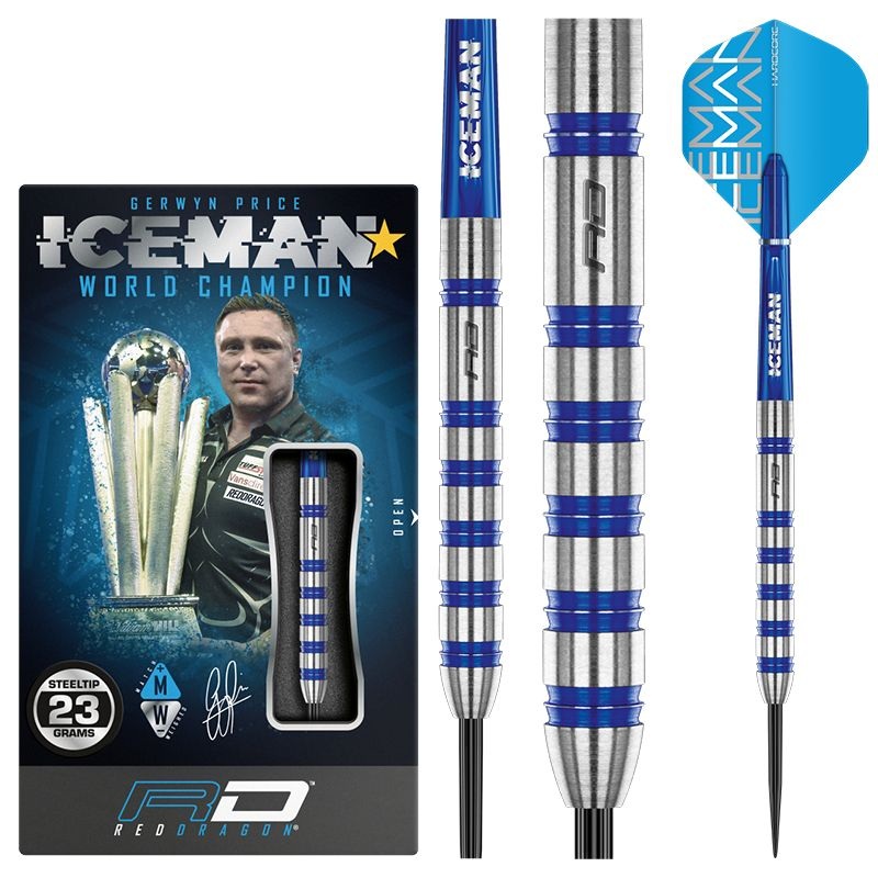 RED DRAGON – Gerwyn Price Iceman Challenger Darts – 85% Tungsten – 23g