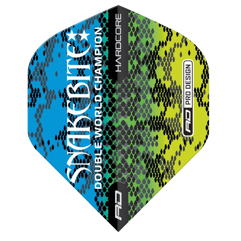 RED DRAGON – Hardcore Peter Wright Snakebite Multi Snakeskin Blue Flights