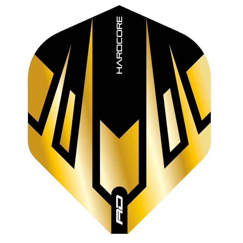 RED DRAGON – Hardcore Premium Metallic Fan Flights – Black and Gold