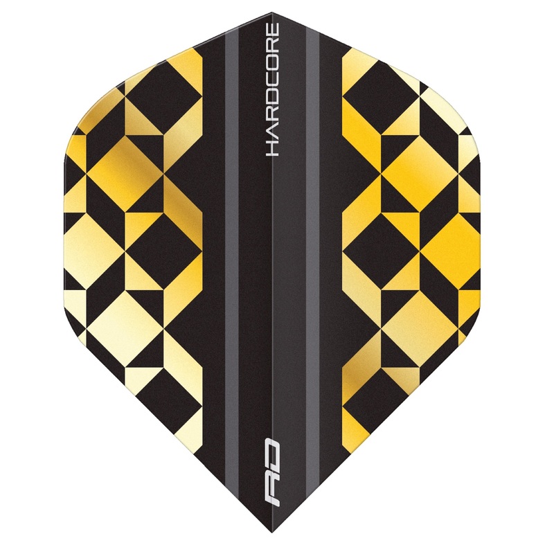 RED DRAGON – Hardcore Premium Metallic Geometric Flights – Black and Gold